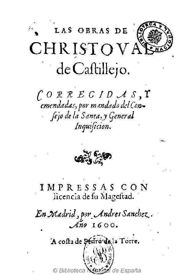 Cristóbal de  Castillejo