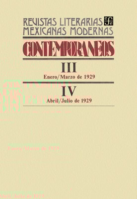 Contemporáneos III, enero-marzo de 1929 - IV, abril-julio de 1929