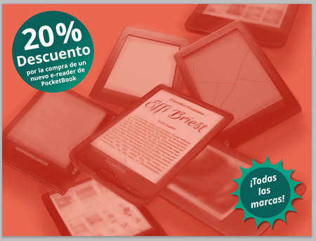 Entrega tu viejo e-reader y recibe un 20% de descuento en un nuevo e-reader PocketBook en nuestra tienda online