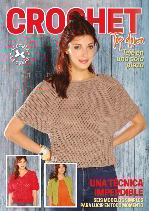 Crochet Top Down Teje en una sola Pieza