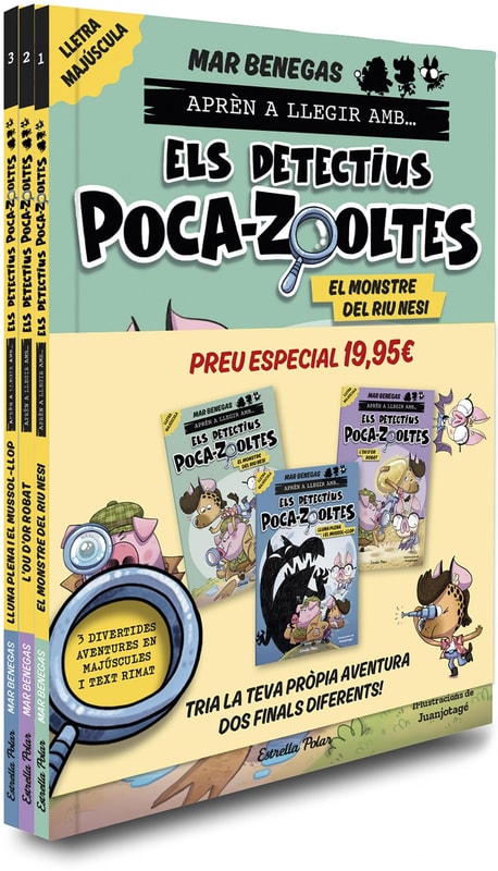 PACK Aprèn a llegir amb... Els detectius Poca-zooltes!  1,2 i 3