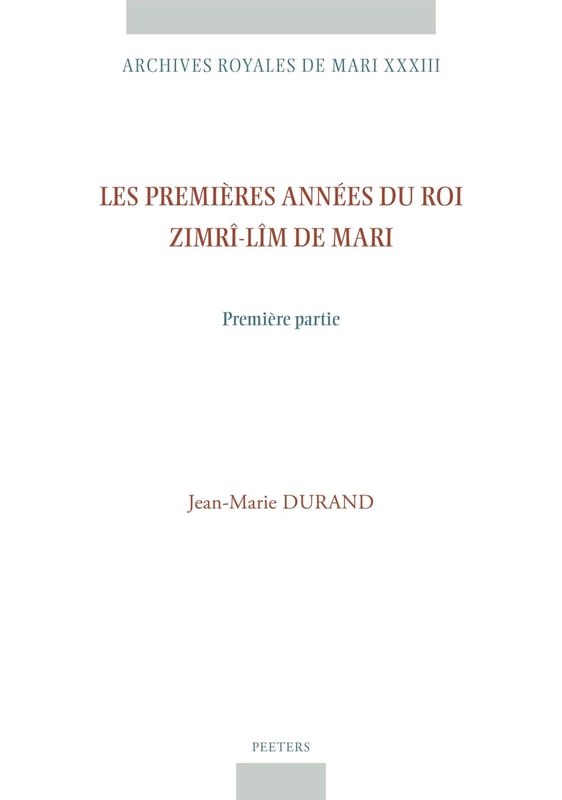 Les premieres annees du roi Zimri-Lim de Mari. Premiere partie