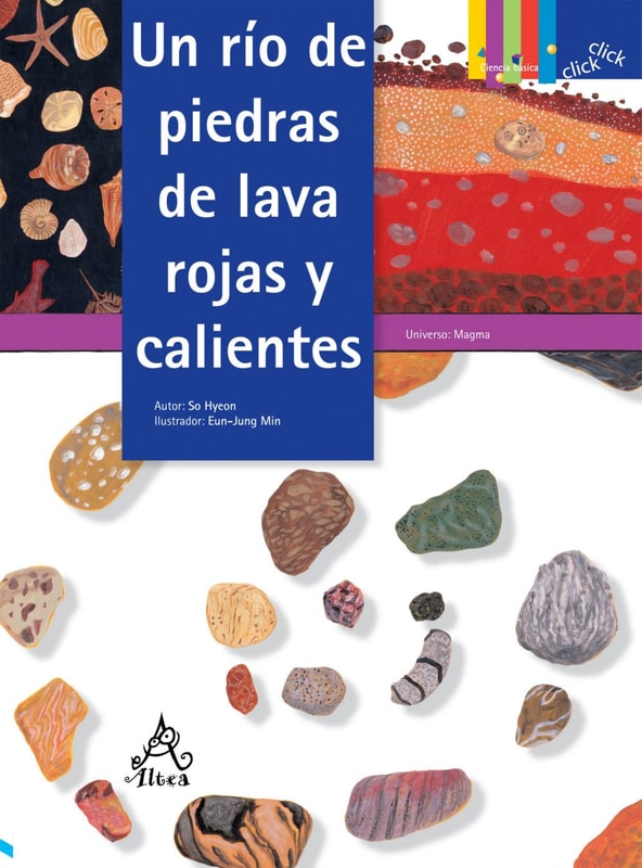 Un río de piedras de lava rojas y calientes