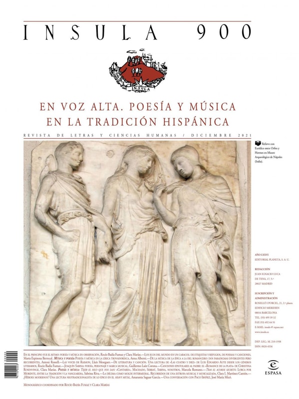 En voz alta. Poesía y música en la tradición hispánica (Ínsula nº 900)