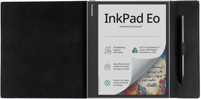 Funda Flip negra para el PocketBook InkPad Eo