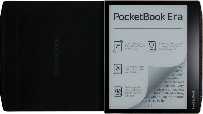 Funda 7" Charge negra para e-readers de la serie Era