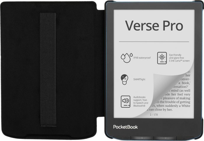 Funda 6" Shell negra con sujeción para e-readers de la serie Verse