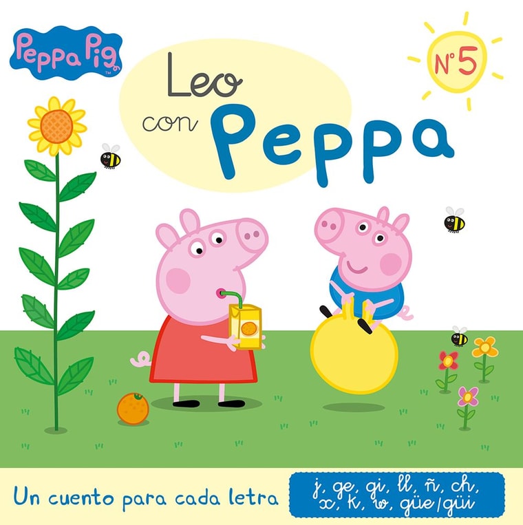 Peppa Pig. Lectoescritura - Leo con Peppa. Un cuento para cada letra: j, ge, gi, ll, ñ, ch, x, k, w, güe-güi