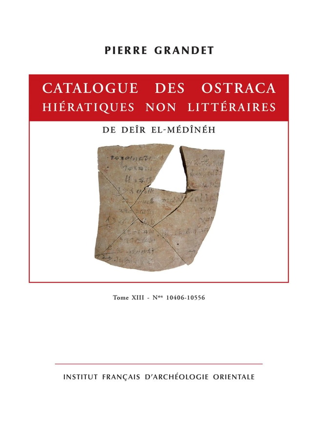 Catalogue des ostraca hieratiques non litteraires de Deir el-Medineh