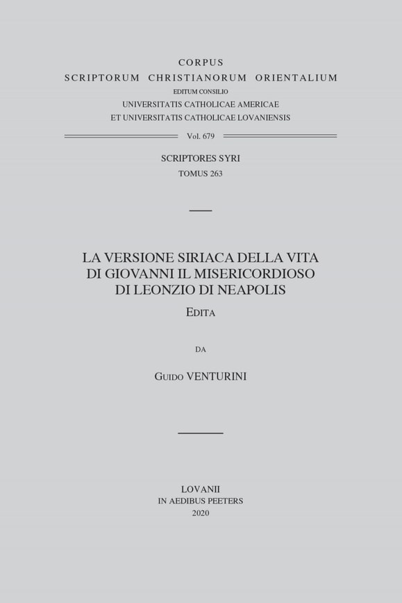 La versione siriaca della Vita di Giovanni il Misericordioso di Leonzio di Neapolis