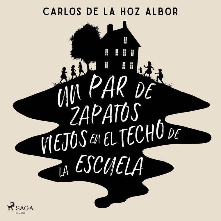 Un par de zapatos viejos en el techo de la escuela
