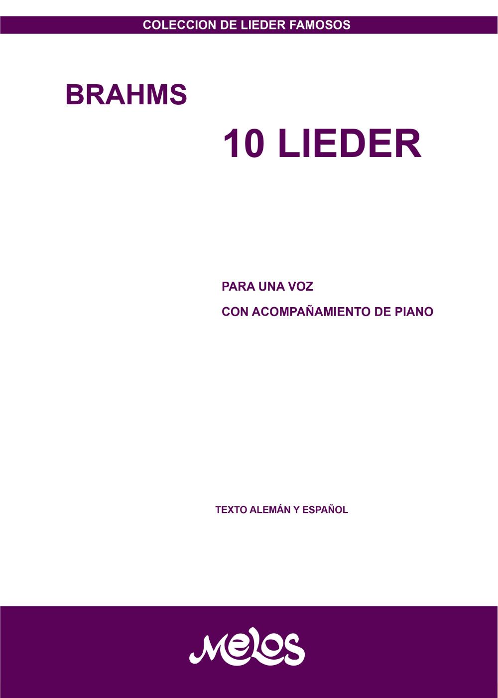 Brahms. 10 Lieder