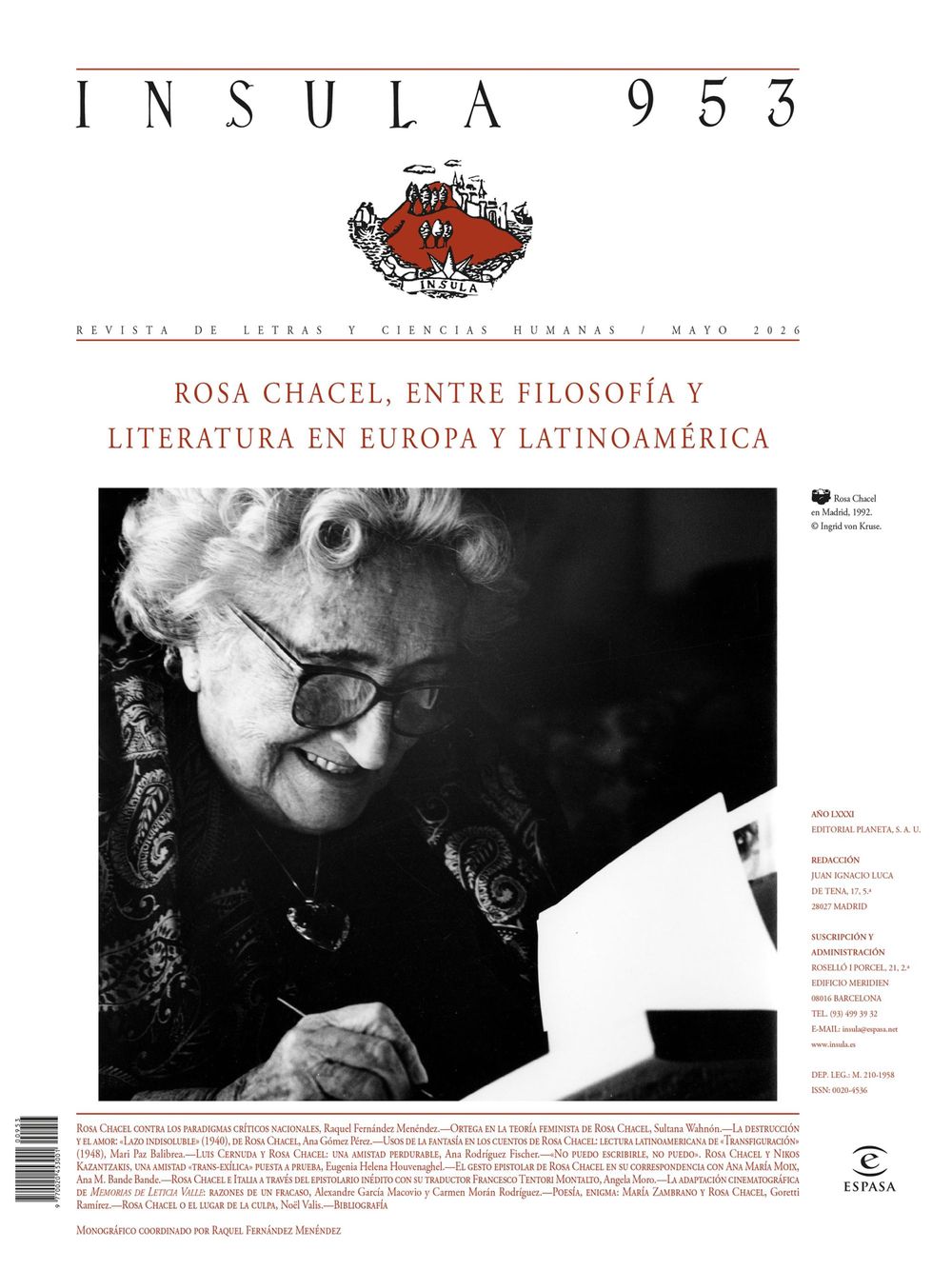 Rosa Chacel, entre filosofía y literatura en Europa y Latinoamérica