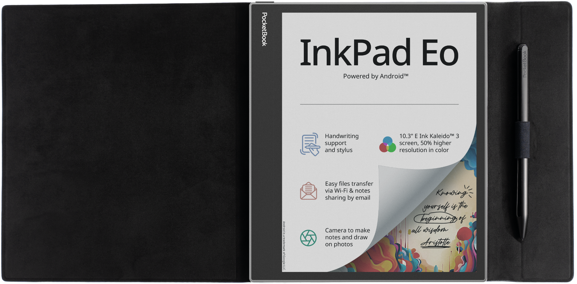 Funda 10,3'' Flip negra para el InkPad Eo
