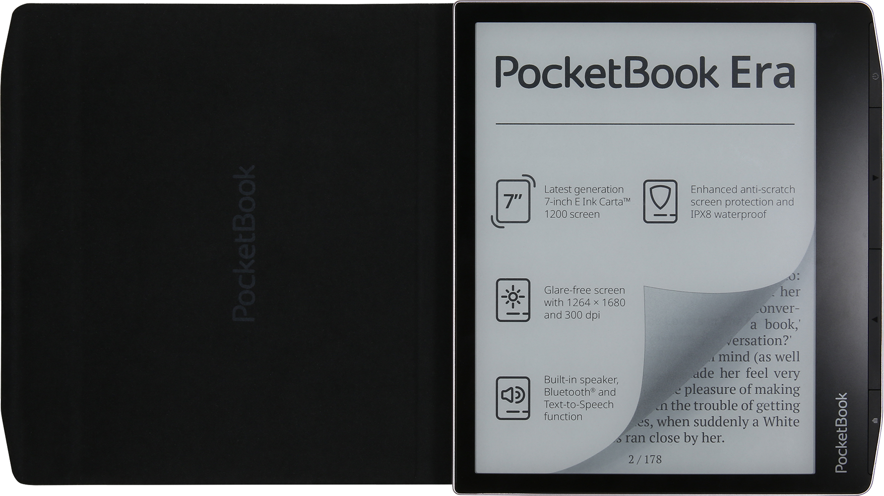 Funda 7" Charge negra para e-readers de la serie Era
