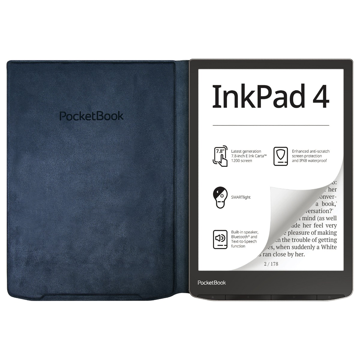 Funda 7,8" Charge azul marino para e-readers de la serie InkPad